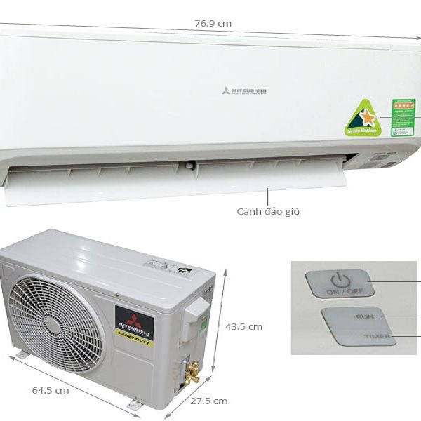 Alternative view of Điều Hòa Mitsubishi Heavy 9000BTU 1 Chiều SRK09CTR-S5